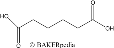 Chemical structure of adipic acid baking ingredients 