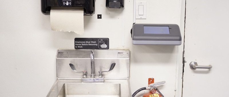 PathSport at a handwashing station.