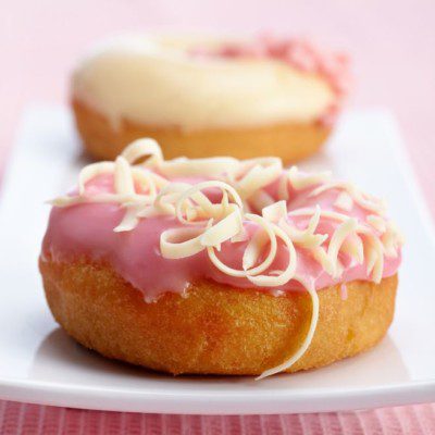 Cake donuts are made from a cake batter that is chemically-leavened and fried.