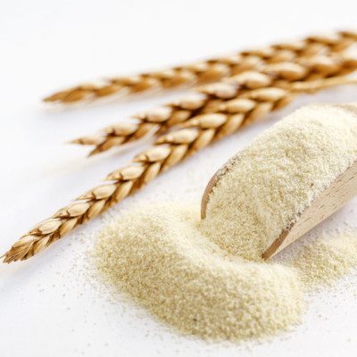 Semolina is a coarse flour made from high protein durum wheat.