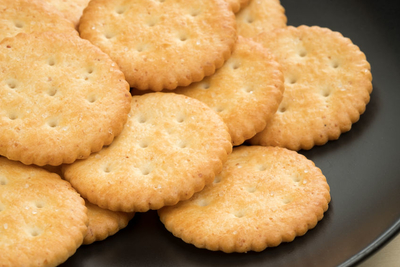 Keto friendly cracker with pesto and Italian seasoning