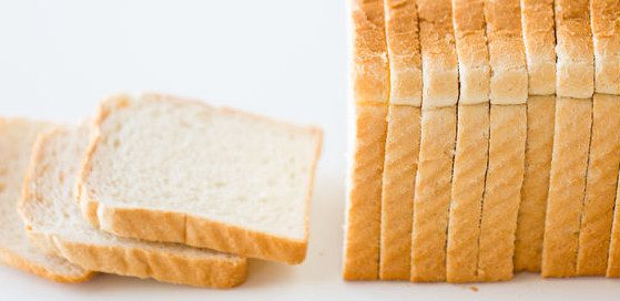 White pan bread is a yeast-leavened baked product made from white or refined flour.