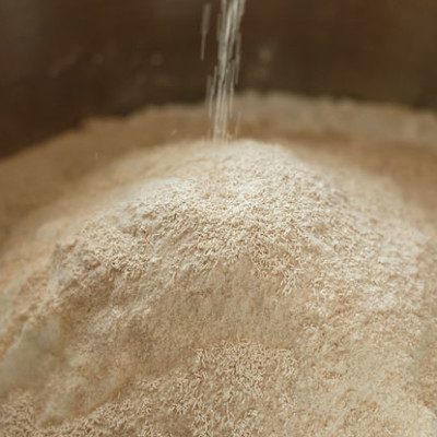 Dry yeast is a natural leavener used in bread products.