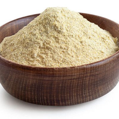 Lentil flour is the fine powder obtained from milling lentil grains.