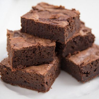 Brownies are chocolaty baked products made in square or rectangle shapes.