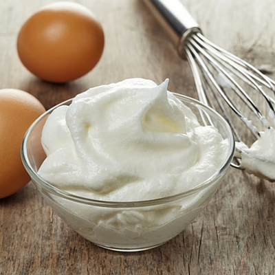 Egg whites act as a dough strengthener when used in baked goods.
