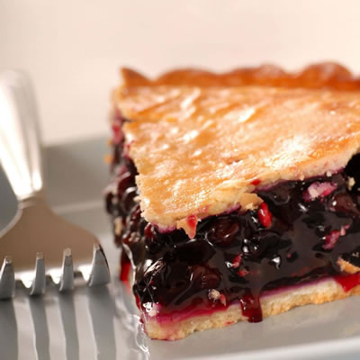 slice of berry pie