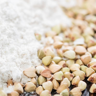 Buckwheat flour is a gluten-free alternative to wheat flour.