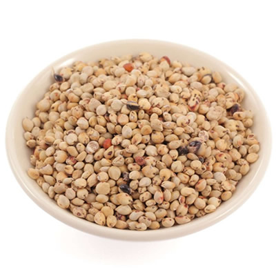 White sorghum flour, from ground sorghum kernels, is used in gluten-free baked goods.