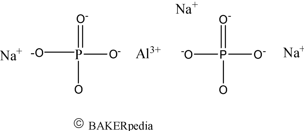 Chemical structure of sodium aluminum phosphate.