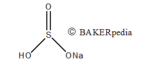 Molecular structure of sodium bisulfite.